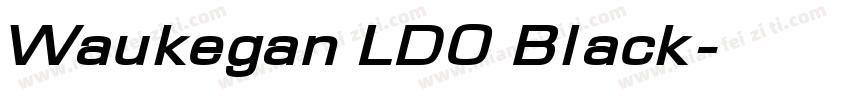 Waukegan LDO Black字体转换